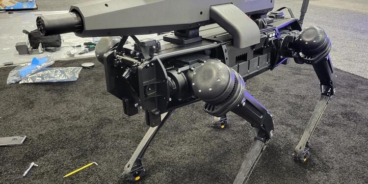 Perro robot con arma