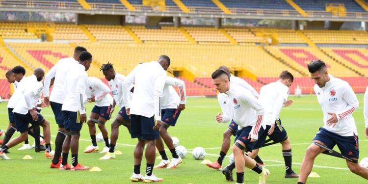 Selección Colombia entrenando en Bogotá