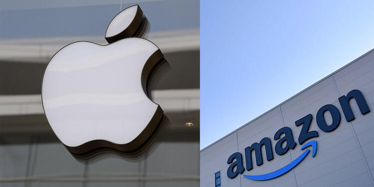 Logos de Apple y Amazon Apple y Amazon reciben millonaria multa en Italia