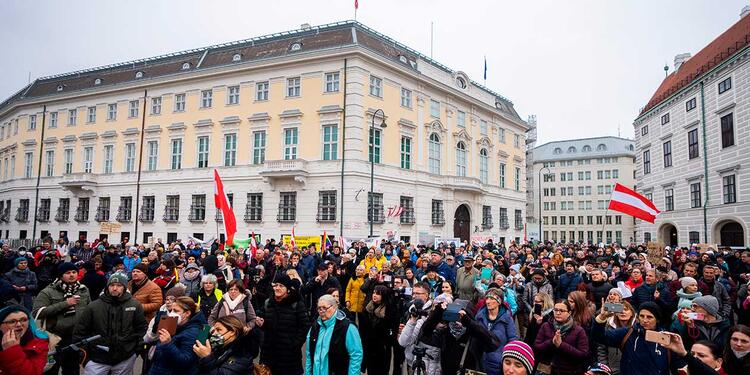 Protestas en Austria Protestas en Austria contra medidas anticovid