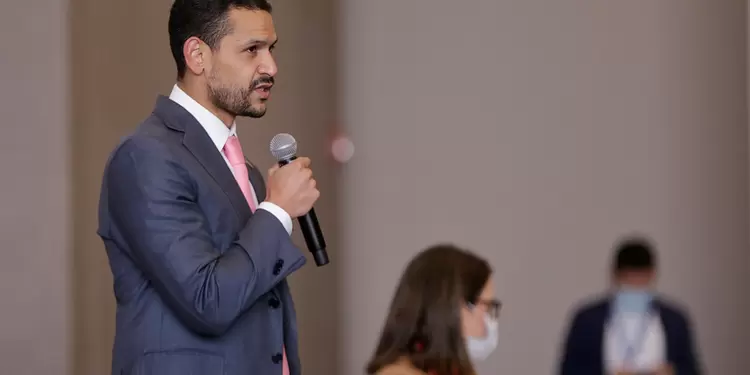Daniel Palacios, Ministro del Interior. Daniel Palacios, Ministro del Interior, realiza un pronunciamiento.