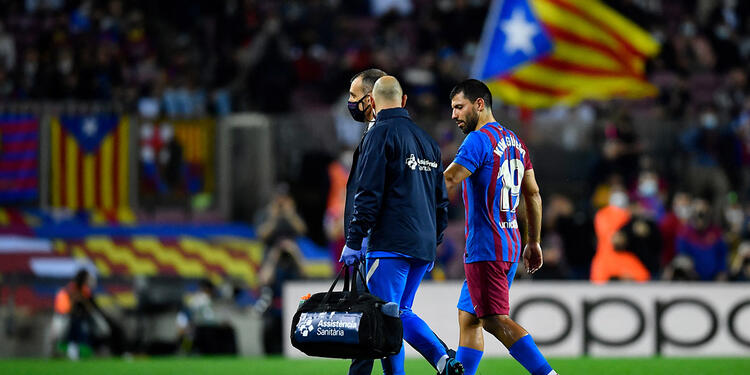 Sergio Agüero, jugador del Barcelona Sergio Agüero, jugando con el Barcelona