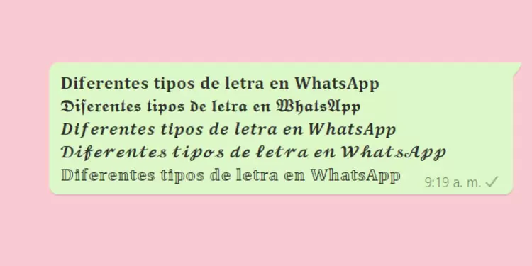 Tipos de Letra en WhatsApp