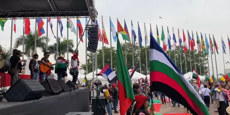 Minga Indígena en sus actividades en Cali