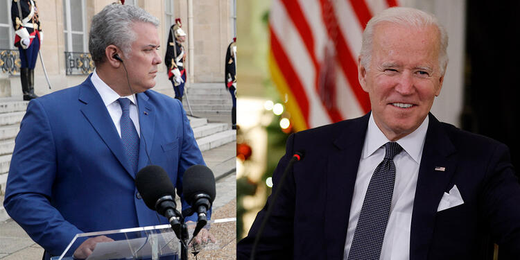 Presidentes Iván Duque y Joe Biden Presidente Iván Duque y Joe Biden