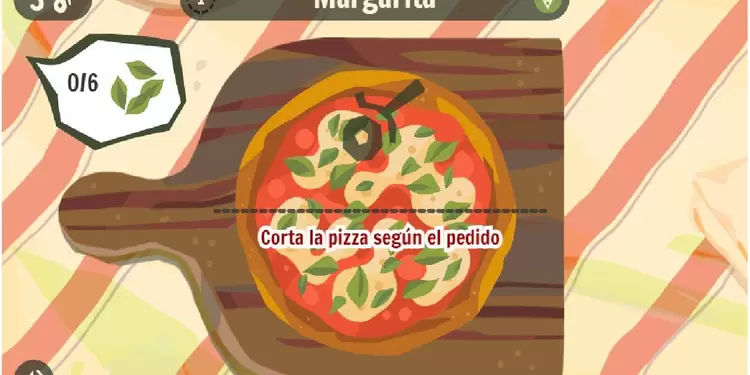 Doodle interactivo de pizza