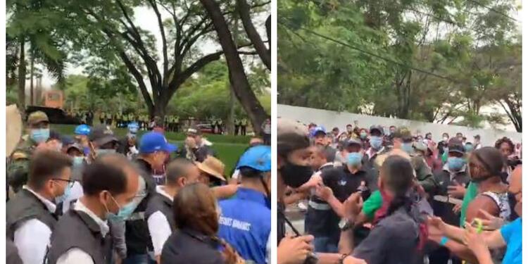 Agresión al secretario de Seguridad de Cali Agresión al secretario de Seguridad de Cali en llegada de minga indígena