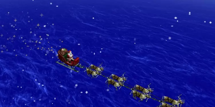 Papá Noel recorre el mundo con sus renos