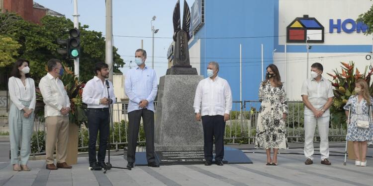 Rey Felipe VI en la develación del monumento 'Paz y Libertad'