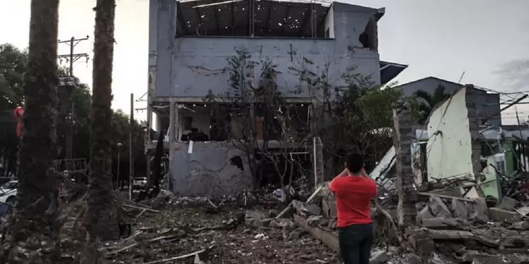 Explosión de un carro bomba, en Saravena (Arauca).