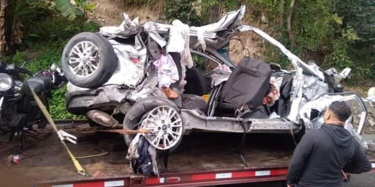 Accidente de tránsito vía La Línea Accidente de tránsito vía La Línea
