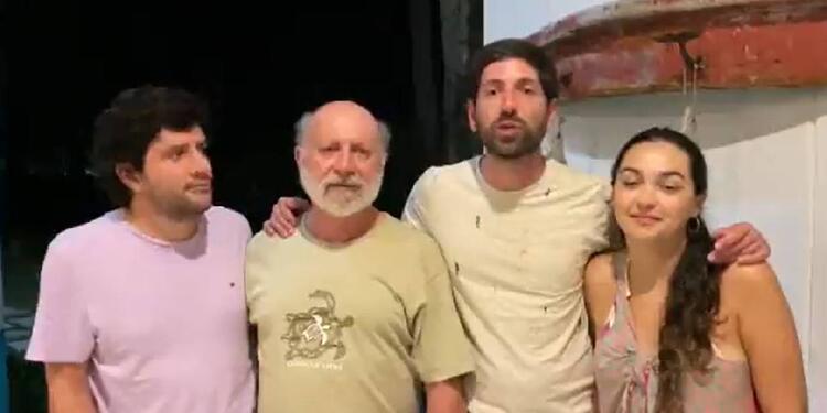 Turista antioqueño Daniel Restrepo junto a su familia Daniel Restrepo y su familia tras el rescate