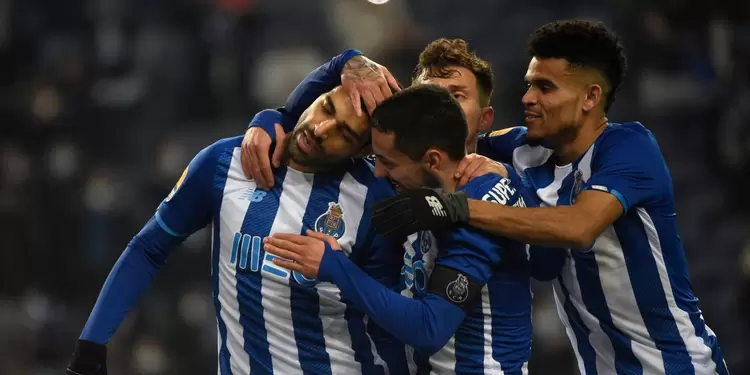 Luis Díaz Luis Díaz y sus compañeros celebran gol de Porto.