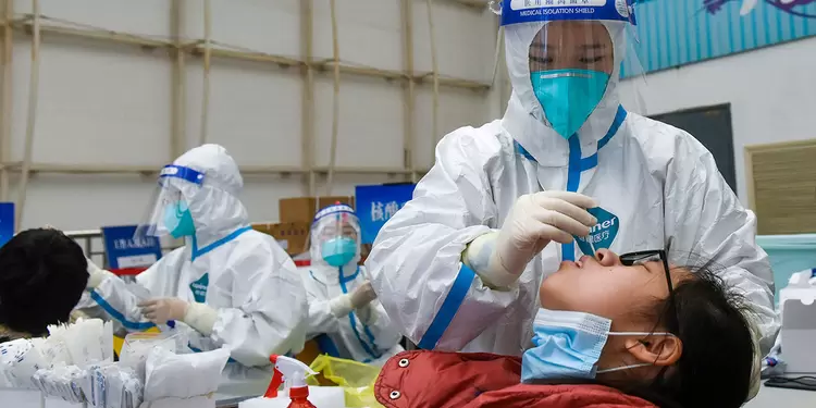 Pruebas de covid en China