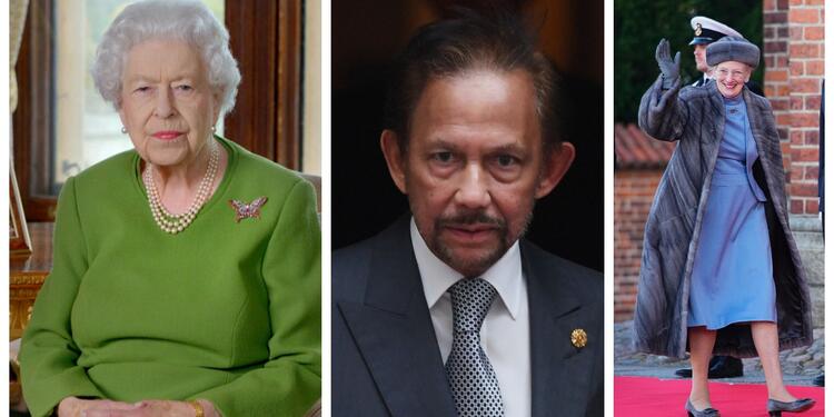 Reina Isabel II, sultán de Baréin y Margarita de Dinamarca