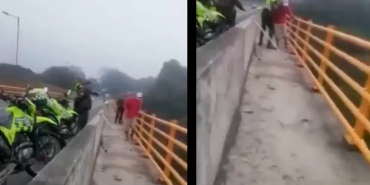 Anciano intenta saltar de puente en Ibagué Anciano intenta saltar de puente en Ibagué