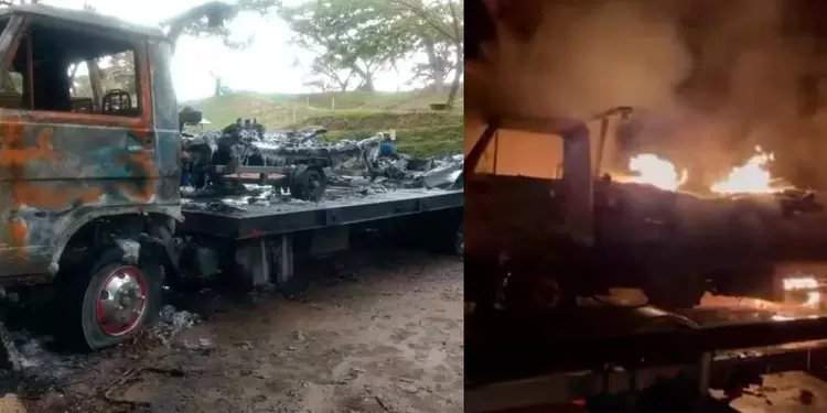 Quema de lanchas en club náutico en Cartago, Valle Quema de lanchas en club náutico en Cartago