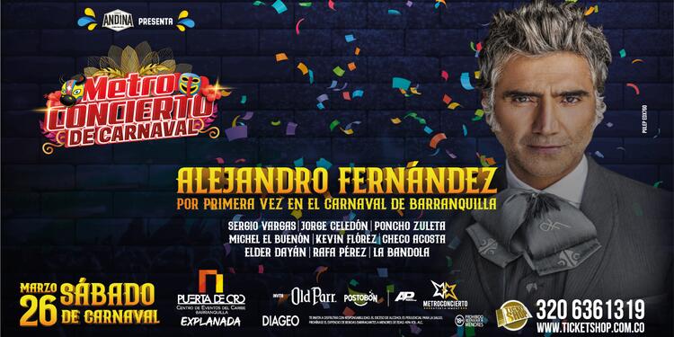 Alejandro Fernández estará en el Metroconcierto