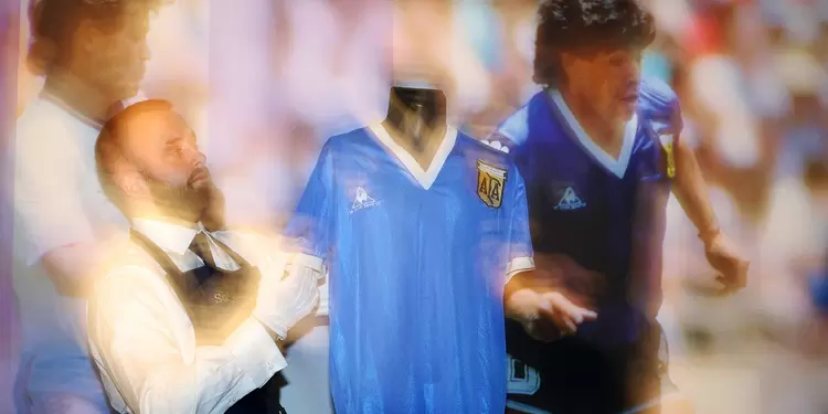 Camiseta Diego Maradona que será subastada