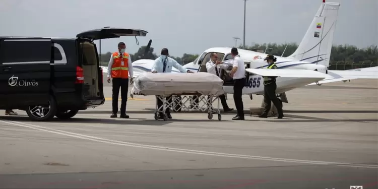Cuerpo de Freddy Rincón llegando a Cali
