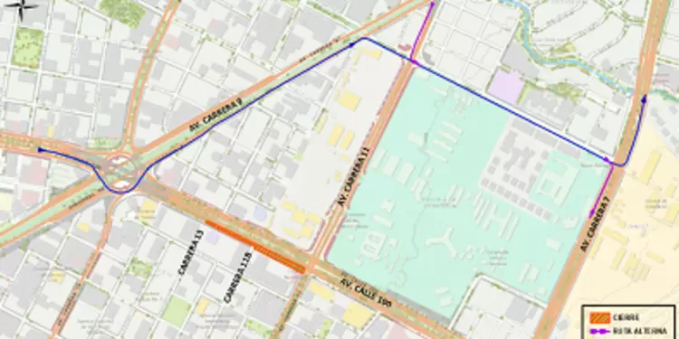 Desvío cierre calle 100