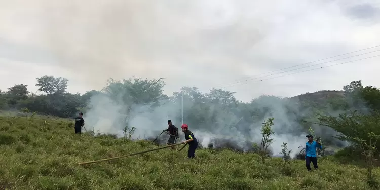 Incendio forestal en Barichara, Santander