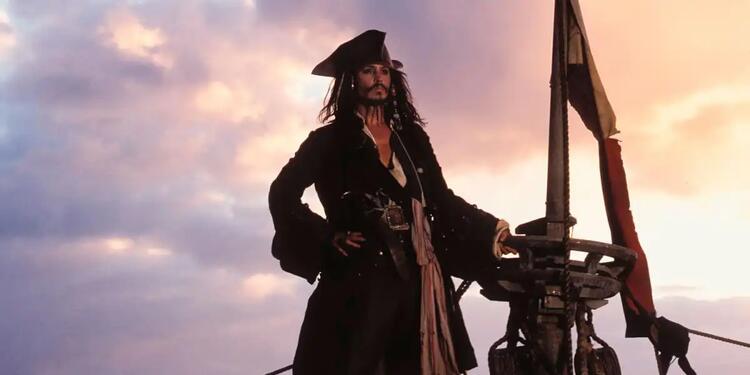 Johnny Deep como Jack Sparrow en Piratas del Caribe Jack Sparrow en Piratas del Caribe