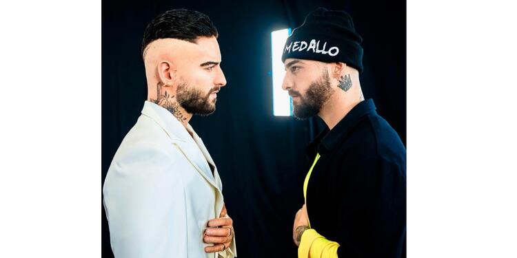 Maluma con su figura de cera en Madame Tussauds