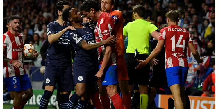 Pelea del Atlético de Madrid y Manchester City Pelea del Atlético de Madrid y Manchester City
