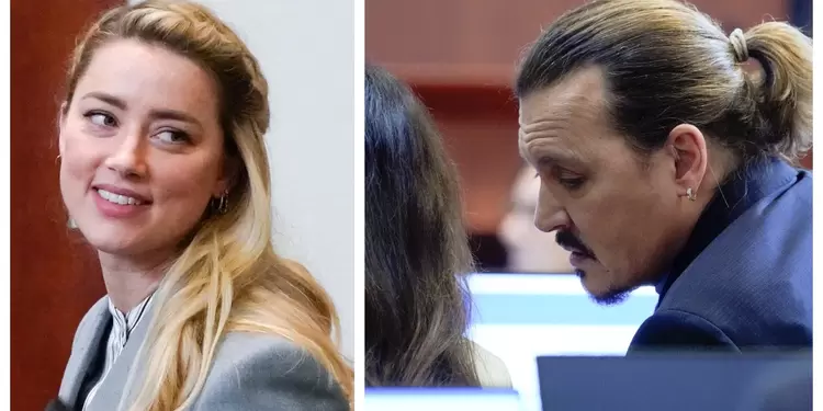 Amber Heard y Johnny Depp en juicio