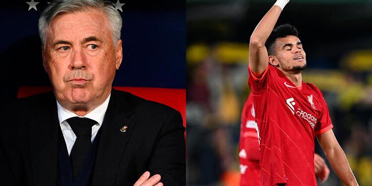 Carlo Ancelotti y Luis Diaz persiguen la copa de la Champions League Carlo Ancelotti y Luis Diaz