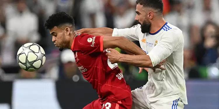 Luis Díaz en Liverpool vs Real Madrid en final de Champions League Luis Díaz en Liverpool vs Real Madrid en final de Champions League