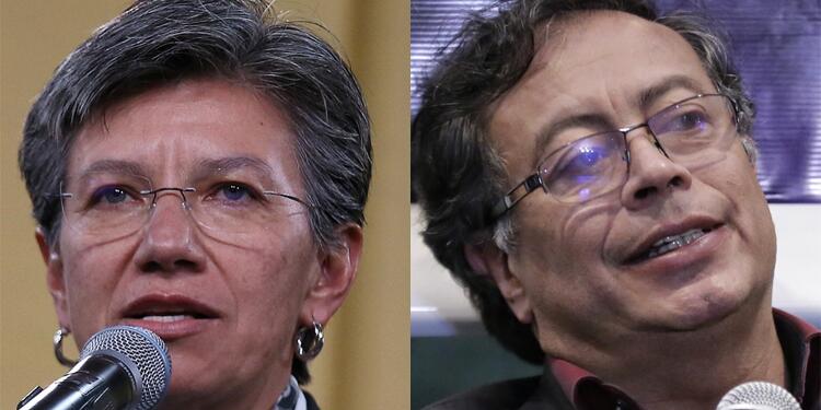 Claudia López y Gustavo Petro Claudia López y Gustavo Petro