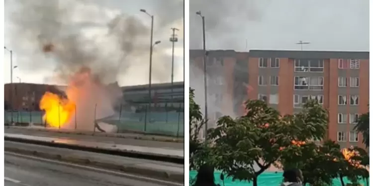 Explosión tubo de gas av ciudad de cali