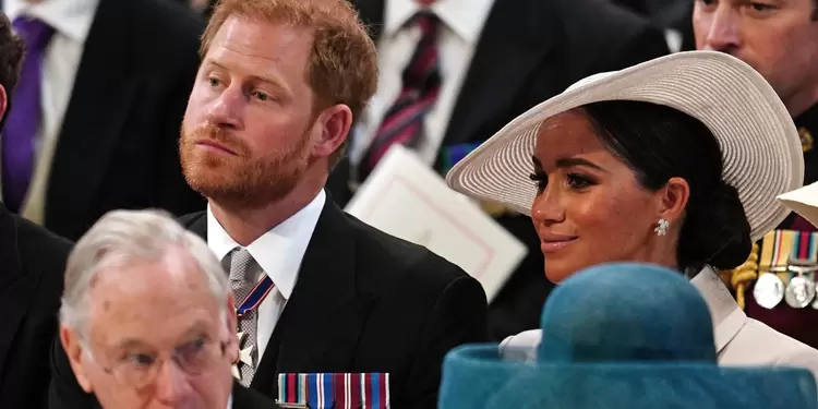 Meghan Markle y Harry en la celebración de la Reina Isabel