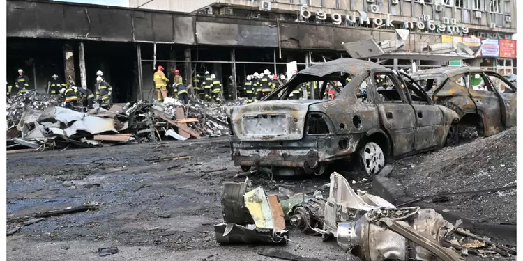 Ataque ruso con misiles en el centro de Ucrania Ataque ruso con misiles en el centro de Ucrania