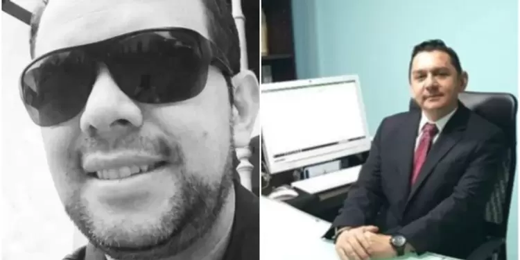 Andres Varona (derecha) fue asesinado en su despacho, contiguo a la Notaría 76.