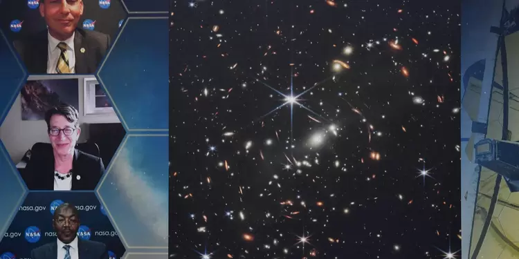 Primera imagen de galaxia revelada por el telescopio James Webb