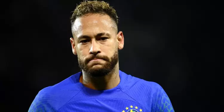 Neymar en un partido de la selección brasileña Neymar en un partido de la selección brasileña