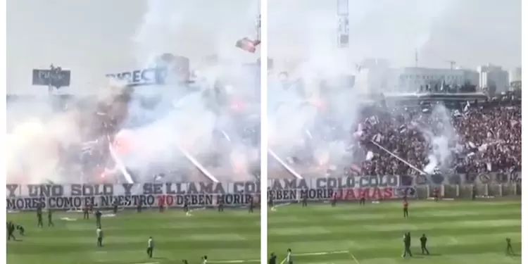 Video: colapso del techo de una tribuna en el estadio Monumental de Chile Video: colapso del techo de una tribuna en el estadio Monumental de Chile