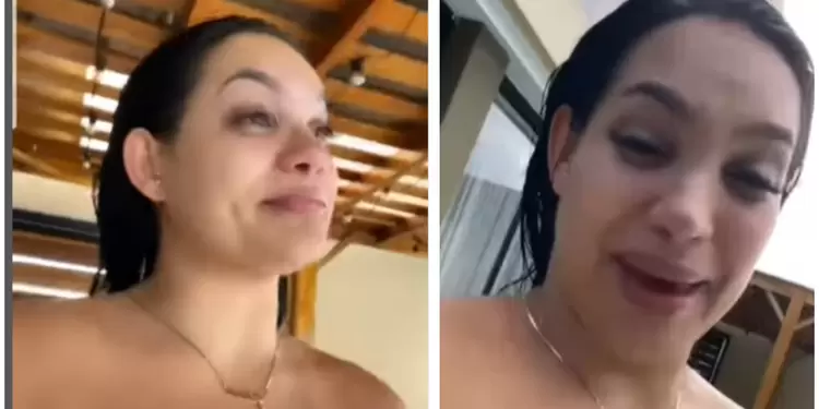 Andrea Valdiri llorando Andrea Valdiri llora por la muerte de su perro Jack