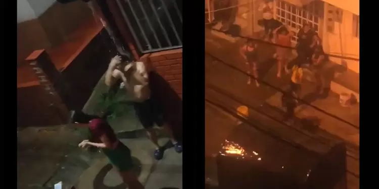 Bajo la lluvia se bañaron habitantes en Piedecuesta