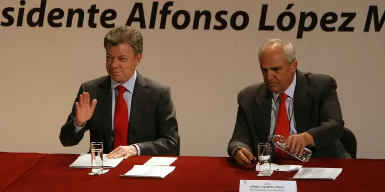 Juan Manuel Santos y Ernesto Samper Juan Manuel Santos y Ernesto Samper