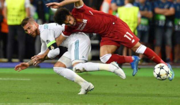 Sergio Ramos y Mohamed Salah / AFP Sergio Ramos y Mohamed Salah / AFP