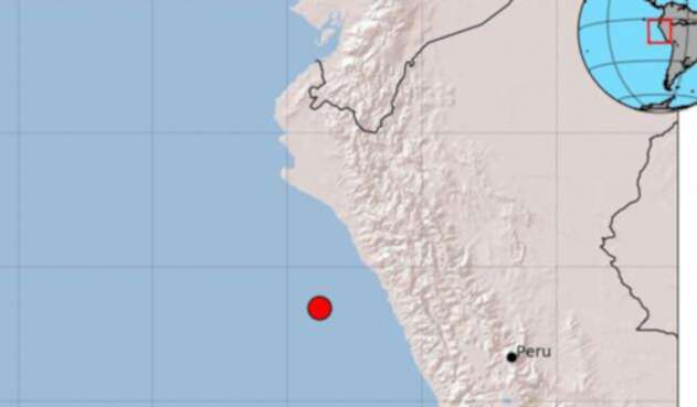 Imagen del epicentro del temblor / Tomada de la cuenta de Twitter @sgcol Imagen del epicentro del temblor / Tomada de la cuenta de Twitter @sgcol