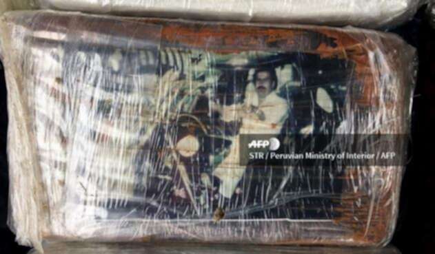 Cargamento de cocaína con la imagen de Pablo Escobar / AFP Cargamento de cocaína con la imagen de Pablo Escobar / AFP