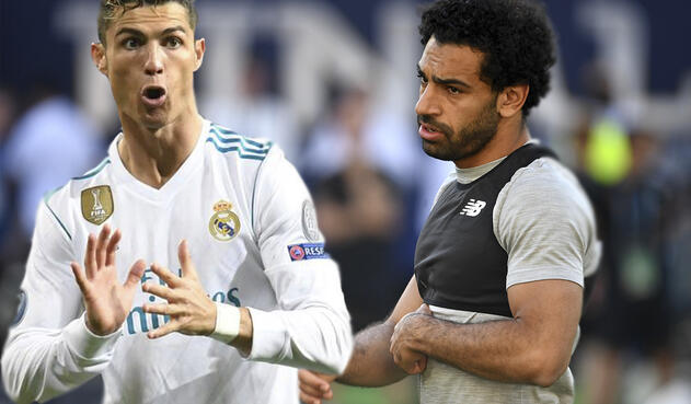 Cristiano Ronaldo, del Real Madrid, y Mohamed Salah, del Liverpool / AFP Cristiano Ronaldo, del Real Madrid, y Mohamed Salah, del Liverpool / AFP