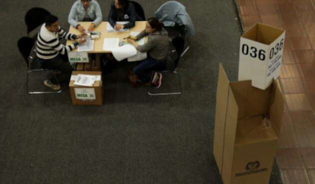 Las mesas de votación en Corferias Las mesas de votación en Corferias
