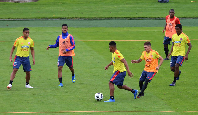 Los jugadores de la Selección Colombia en Bogotá Selección Colombia entrenó en Bogotá