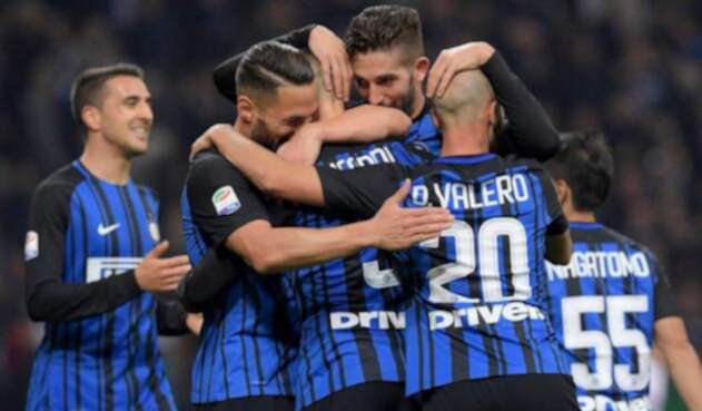 Jugadores del Inter celebrando Jugadores del Inter celebrando